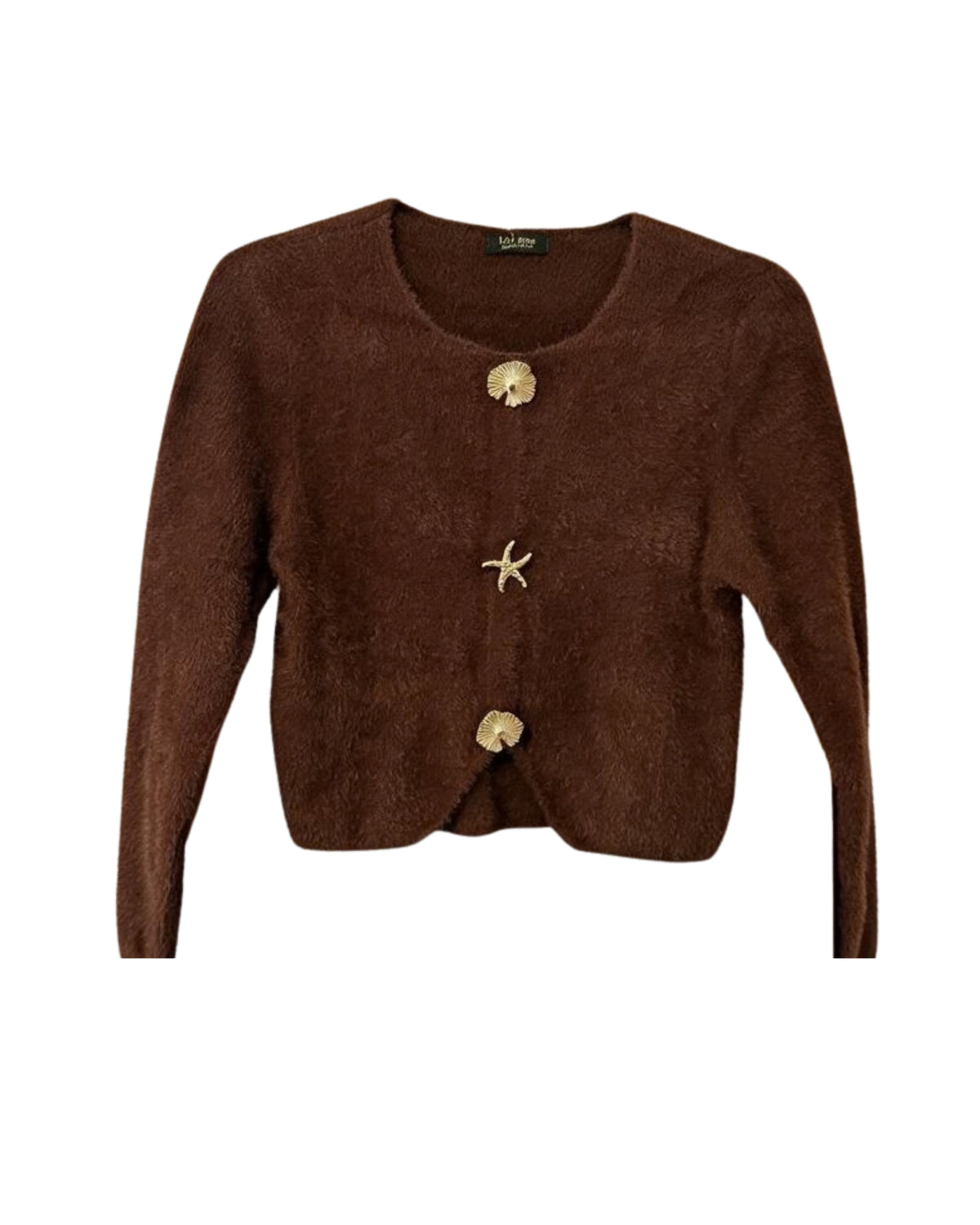 The Golden Tide Fuzzy Cardigan