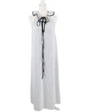 Zara Ruffle Collar Striped Maxi Dress