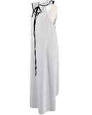 Zara Ruffle Collar Striped Maxi Dress