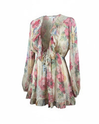 Zimmermann Floral Ruffle Silk Romper